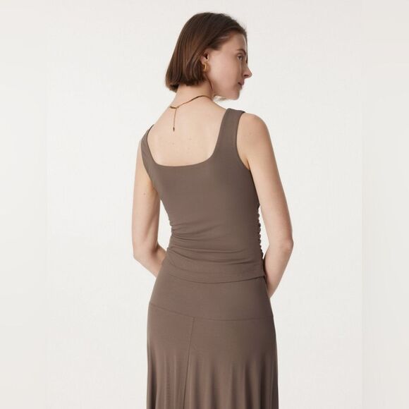 NWT OGL Eco-SkinKiss® Airy Square Neck Side Ruched Brami Tank - Black Size L - Picture 8 of 10